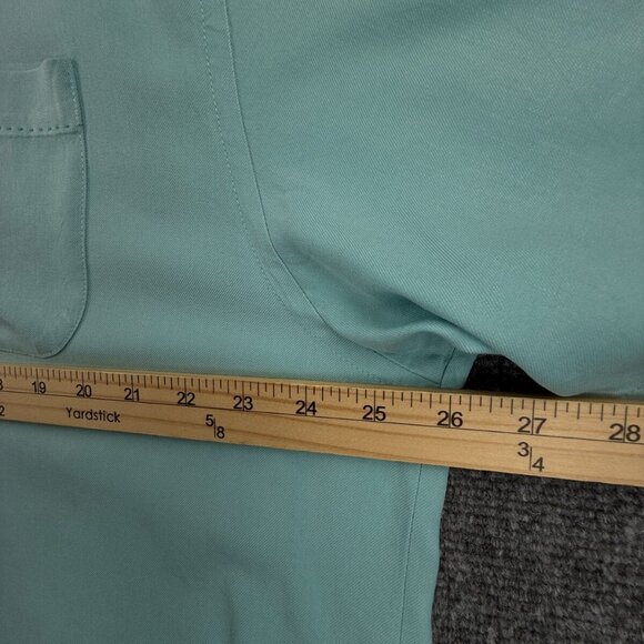 Tommy Bahama All Silk Light Blue Short Sleeve Button Up Shirt Hawaii Solid XL - Picture 6 of 16